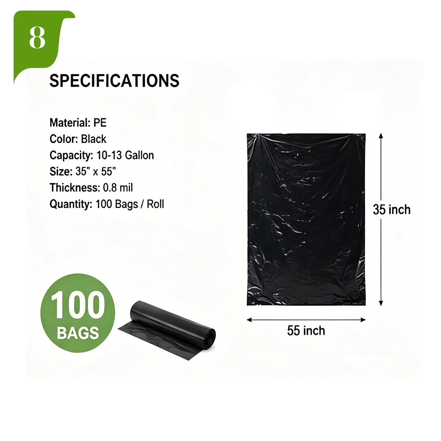 Trash bag 55 gallon