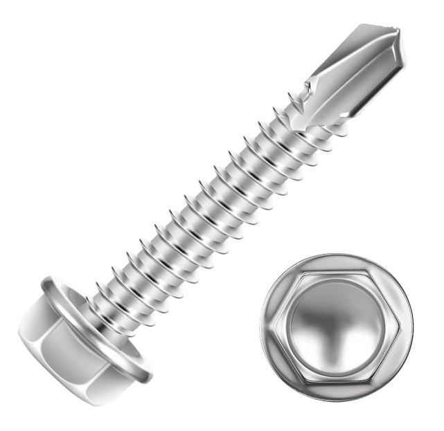 #10 × 1-1/2" Hex Washer Head Self-Drilling Screw