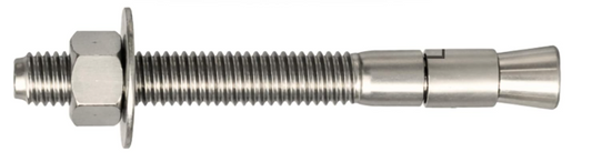 1/2" × 5-1/2" Wedge Anchor, 304 Stainless Steel, 25 pcs