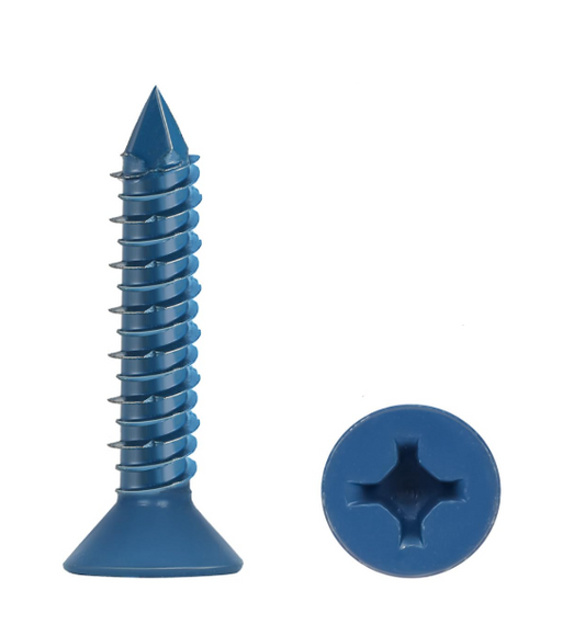 1/4" × 1-1/4" Concrete Screw, Flat Head, 1000 pcs