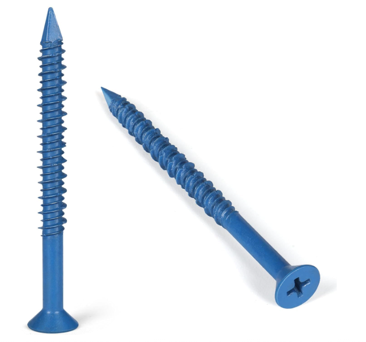 1/4" × 3-3/4" Concrete Screw, Flat Head, 1000 pcs