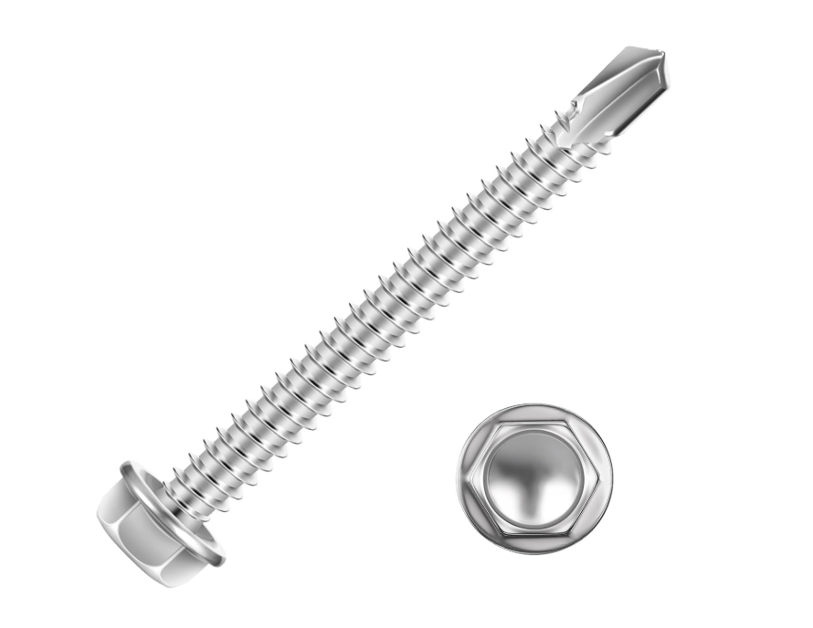 #10 × 2-1/2" Hex Washer Head Self-Drilling Screw, 1500pcs