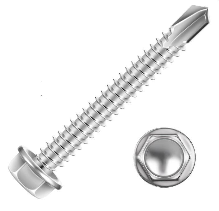 #14 × 2" Hex Washer Head Self-Drilling Screw