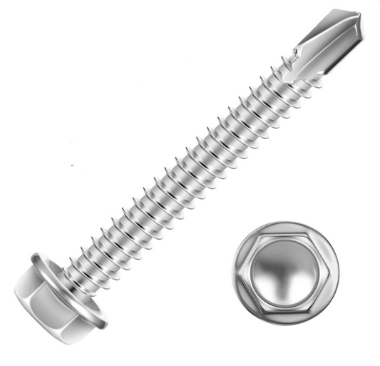 #14 × 2" Hex Washer Head Self-Drilling Screw