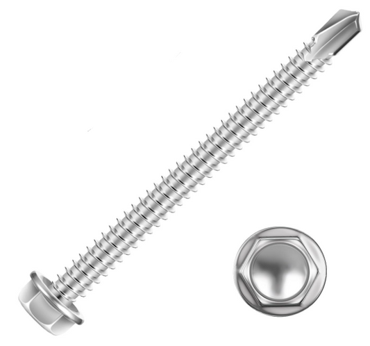 #14 × 3" Hex Washer Head Self-Drilling Screw 1000pcs