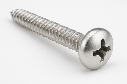 Cross Recessed Pan Head SS 304 Screw, #12*2", 2000 pcs ctn